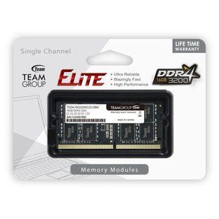 Пам'ять для ноутбуків Team 16 GB SO-DIMM DDR4 3200 MHz Elite (TED416G3200C22-S01) 503713 фото
