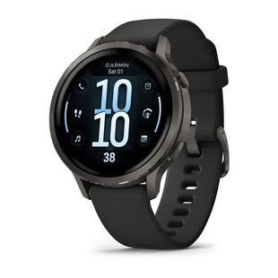 Смарт-часы Garmin Venu 4 41 mm Slate with Black Silicone Band (010-03013-02) 613090 фото