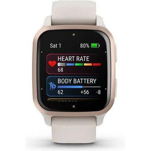 Смарт-годинник Garmin Venu Sq 2 &ndash; Music Edition Peach Gold Al. Bezel w. Ivory Case and S. Band (010-02700-01/11/81) 035299 фото