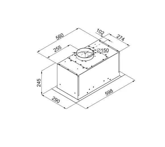 Витяжка Телескопічна VDB Box-Max 60 Black 010790 фото