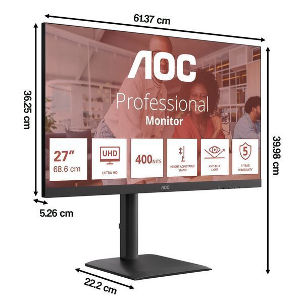 Монитор AOC U27E4CV 27" 3840x2160 IPS 4 мс [GTG] 2110332 фото