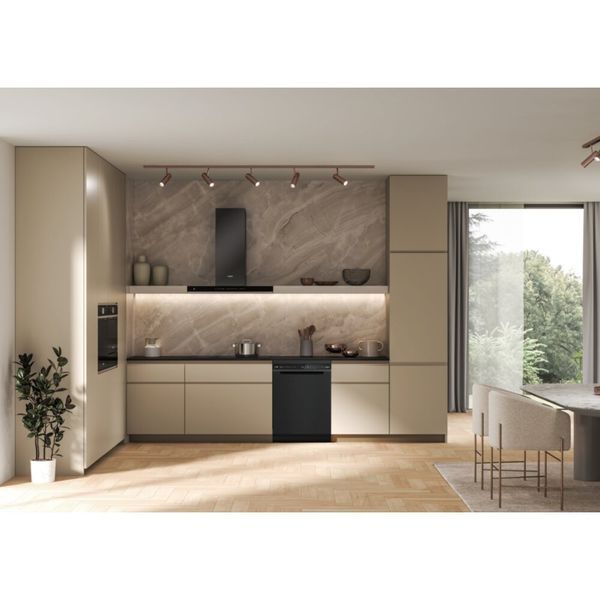 Посудомийна машина WHIRLPOOL W8FHS61BS MaxiSpace PowerClean Pro Кошик SpaceClean Автовідкривання дверей 60 см Чорна сталь 2098016 фото