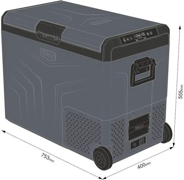 Портативний холодильник Yolco TCX60 Carbon 609518 фото