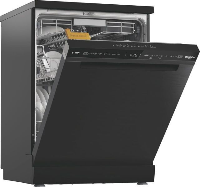 Посудомийна машина WHIRLPOOL W8FHS61BS MaxiSpace PowerClean Pro Кошик SpaceClean Автовідкривання дверей 60 см Чорна сталь 2098016 фото