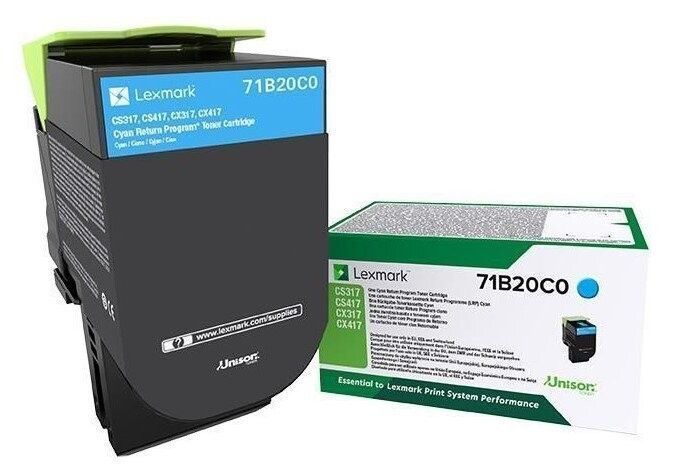 Тонер LEXMARK 71B20C0 Голубой 886387 фото