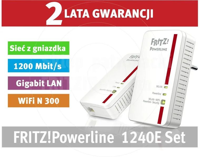 Powerline-адаптер AVM Fritz! 1240E WLAN Set (20002745) 352219 фото