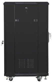 Шафа RACK LANBERG 19" 22U FF01-6622-12B 600 x 600 мм, стояча, чорна 470951 фото