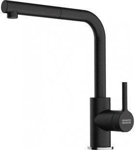 Кухонный смеситель стоячий FRANKE Lina L Pull-out с выдвижным изливом Onyx 115.0728.484 2082467 фото