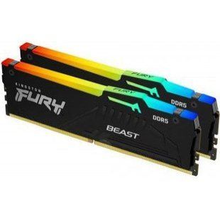 Пам'ять для настільних комп'ютерів Kingston FURY 32 GB (2x16GB) DDR5 5200 MHz Beast RGB (KF552C40BBAK2-32) 033743 фото