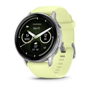 Смарт-часы Garmin Venu 4 45 mm Silver with Citron Silicone Band (010-03014-02) 613091 фото