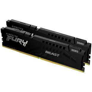 Пам'ять для настільних комп'ютерів Kingston FURY 64 GB (2x32GB) DDR5 6000 MHz Beast Black EXPO (KF560C36BBEK2-64) 033843 фото