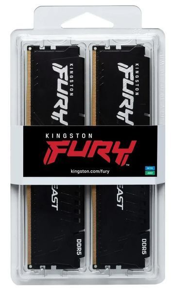 Пам'ять для настільних комп'ютерів Kingston FURY 32 GB (2x16GB) DDR5 5200 MHz BEast Black (KF552C40BBK2-32) 363919ua фото
