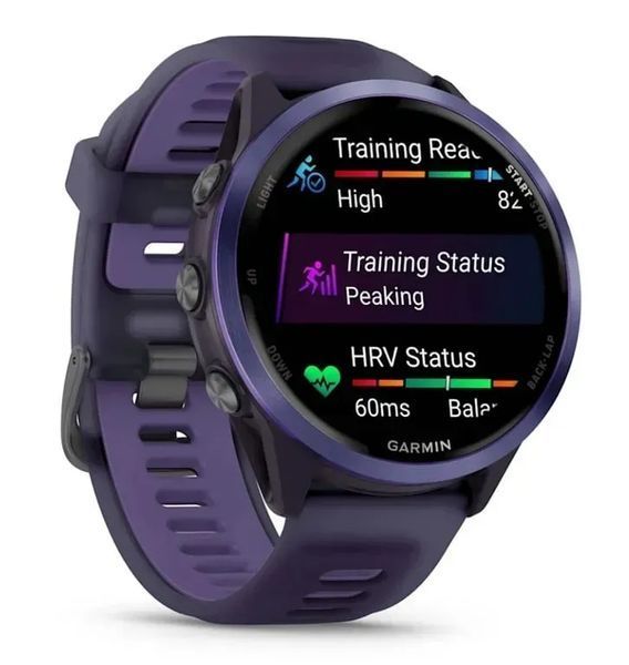 Смарт-годинник Garmin Forerunner 570 47mm Indigo Aluminium w. Translucent Imperial Purple/Indigo Band (010-02971-02) 613071 фото