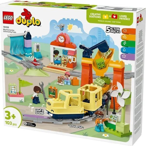 Блоковий конструктор LEGO Duplo Town Великий інтерактивний громадський потяг (10428) 613394 фото