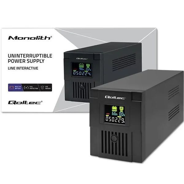 Линейно-интерактивное ИБП Qoltec Monolith LCD 2000VA/1200W (53771) 022623 фото