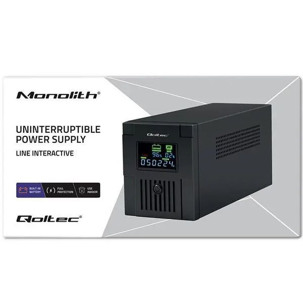 Линейно-интерактивное ИБП Qoltec Monolith LCD 2000VA/1200W (53771) 022623 фото
