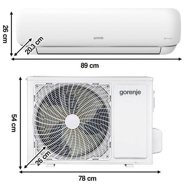 Спліт-кондиціонер, тепловий насос повітря-повітря GORENJE PAN35IN KG PAN35OUT2 з послугами монтажу 2050680 фото