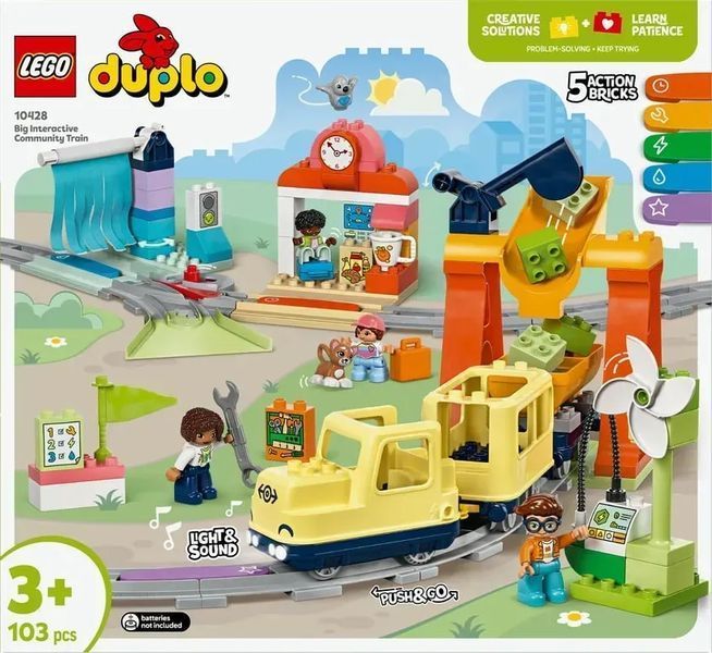 Блоковий конструктор LEGO Duplo Town Великий інтерактивний громадський потяг (10428) 613394 фото