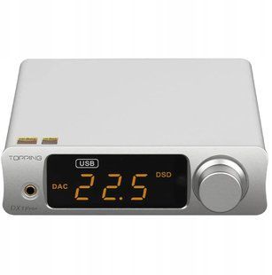 ЦАП із підсилювачем для навушників Topping DX3 Pro+ Silver 599671 фото