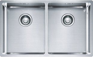 Мойка двухчашевая FRANKE Box BXX 220/120 34-34 127.0370.188 Сталь щеточная 45x74 2082417 фото
