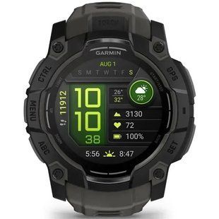 Смарт-часы Garmin Instinct 3 50mm AMOLED Black with Charcoal Band (010-03020-00/40) 612670 фото