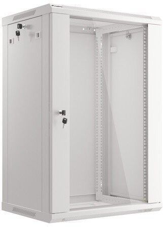 Шкаф RACK LANBERG 19" 18U WF01-6418-10S 600 x 450 мм, настенный, серый 470901 фото