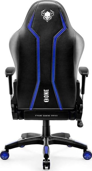 Комп'ютерне крісло для геймера Diablo Chairs X-One 2,0 Normal Size Black/Blue 312204 фото