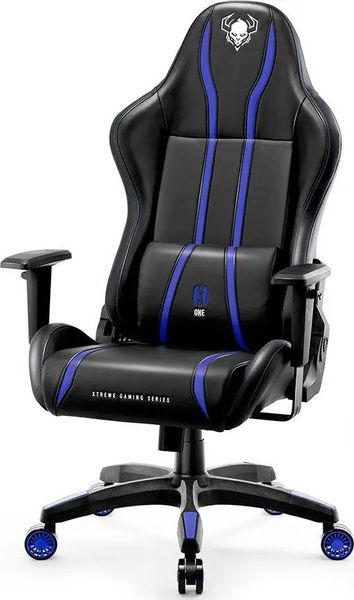 Комп'ютерне крісло для геймера Diablo Chairs X-One 2,0 Normal Size Black/Blue 312204 фото