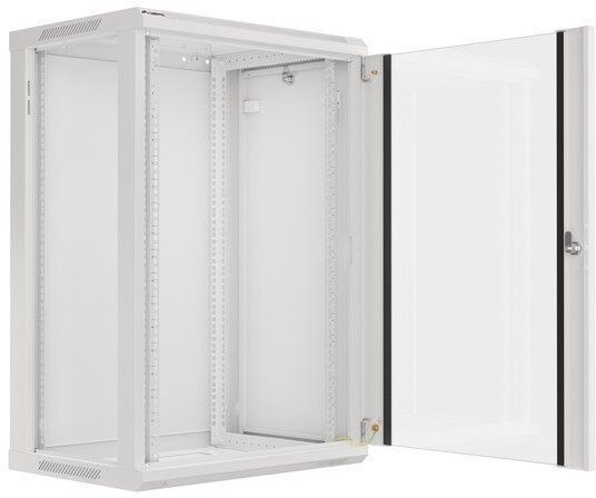 Шкаф RACK LANBERG 19" 18U WF01-6418-10S 600 x 450 мм, настенный, серый 470901 фото