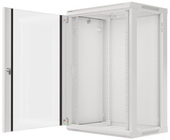 Шкаф RACK LANBERG 19" 18U WF01-6418-10S 600 x 450 мм, настенный, серый 470901 фото