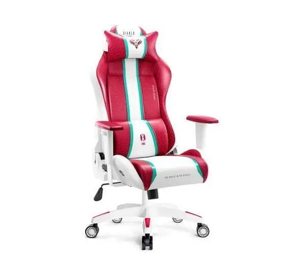 Комп'ютерне крісло для геймера Diablo Chairs X-One 2,0 Normal Size (White-Red) 018954 фото