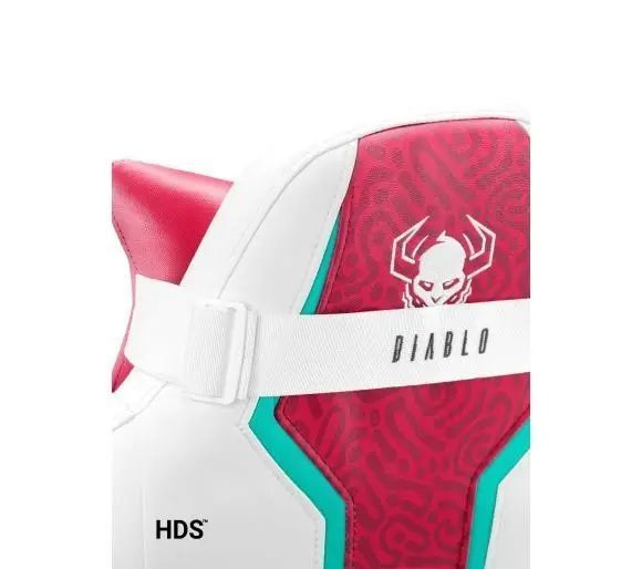 Комп'ютерне крісло для геймера Diablo Chairs X-One 2,0 Normal Size (White-Red) 018954 фото