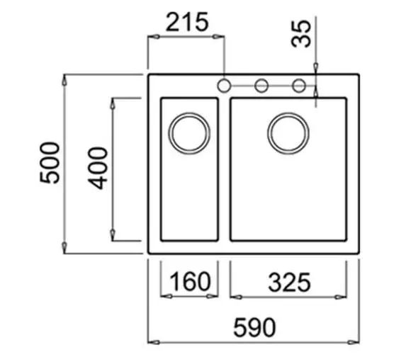 Кухонна мийка Teka Forsquare 2B 590 TG Black 295173 фото