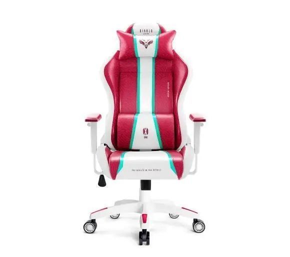 Компьютерное кресло для геймера Diablo Chairs X-One 2.0 Normal Size (White-Red) 018954 фото