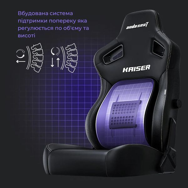 Компьютерное кресло для геймера Anda Seat Kaiser 4 L Black Premium PVC (AD12YDDC-L-20-B-PV/C) 578311ua фото