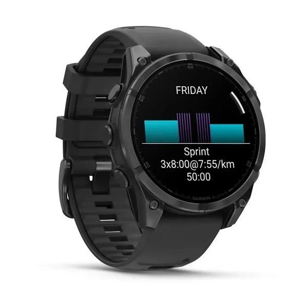 Смарт-годинник Garmin Fenix 8 47mm Amoled Slate Gray with Black Silicone Band (010-02904-00/09) 612648 фото