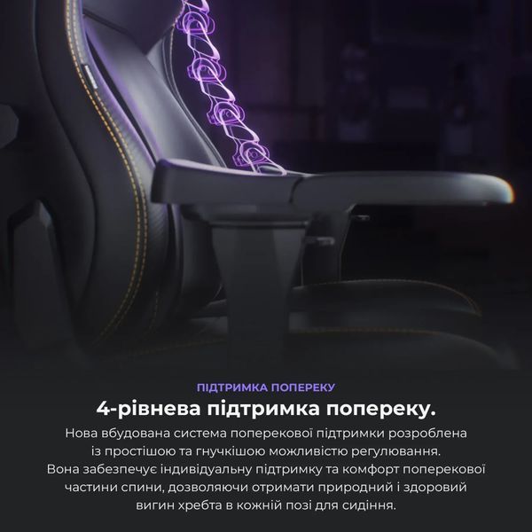 Компьютерное кресло для геймера Anda Seat Kaiser 4 L Black Premium PVC (AD12YDDC-L-20-B-PV/C) 578311ua фото