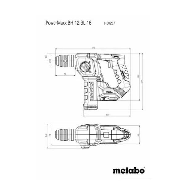 Перфоратор Metabo Powermaxx BH 12 BL 16 (600207850) 034881 фото
