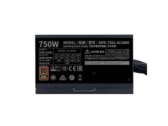 Блок живлення Cooler Master MWE Bronze V2 (MPE-7501-ACABW-B) 001812 фото