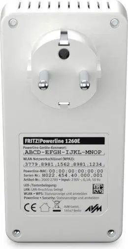 Powerline-адаптер AVM Fritz! 1260E WLAN Set (20002795) 352221 фото