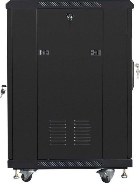 Шафа RACK LANBERG 19" 15U FF01-6615-12B 600 x 600 мм, стояча, чорна 470851 фото
