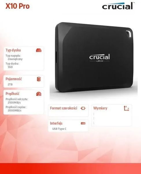 SSD накопичувач Crucial X10 Pro 2 TB (DGCRCZGT20X1000) 600652 фото