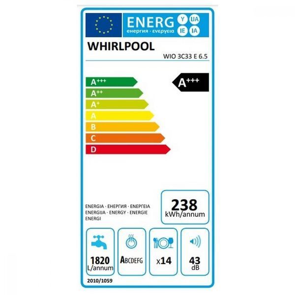 Посудомийна машина Whirlpool WIO 3C33 E6.5 030999 фото