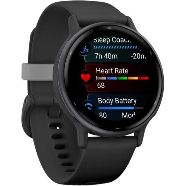Смарт-годинник Garmin vivoactive 5 Slate Aluminum Bezel with Black Case and Silicone Band (010-02862-10/50) 035301 фото