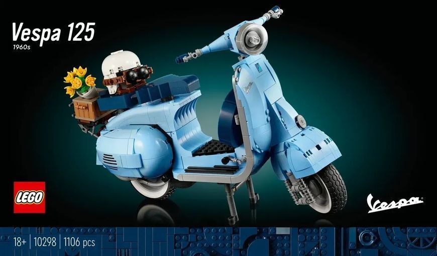 Авто-конструктор LEGO Icons Vespa 125 (10298) 613350 фото