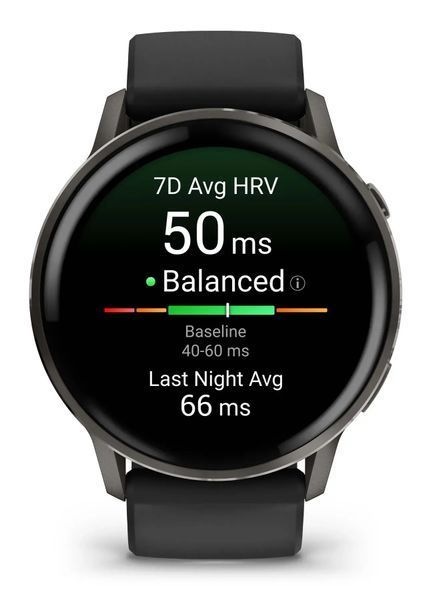 Смарт-годинник Garmin Venu 4 45 mm Slate with Black Silicone Band (010-03014-00) 614664 фото