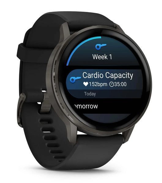 Смарт-годинник Garmin Venu 4 45 mm Slate with Black Silicone Band (010-03014-00) 614664 фото