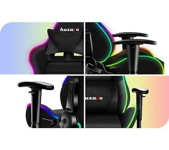 Комп'ютерне крісло для геймера Huzaro Ranger 6.0 Mesh RGB 019365 фото