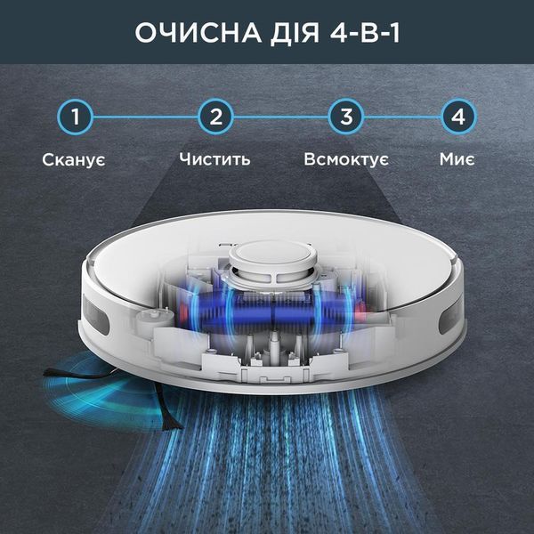 Робот-пилосос з вологим прибиранням Rowenta X-PLORER Serie 75 S RR8577WH 036655 фото