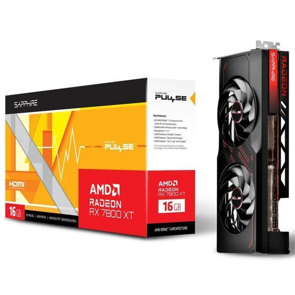 Видеокарта Sapphire Radeon RX 7800 XT 16GB PULSE (11330-02-20G) 014045 фото